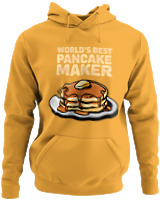 Φούτερ με κουκούλα - Worlds Best Pancake Maker - Color Thumbnail Κίτρινο Χρυσό