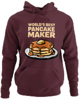 Φούτερ με κουκούλα - Worlds Best Pancake Maker - Color Thumbnail Marron