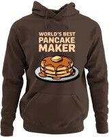 Φούτερ με κουκούλα - Worlds Best Pancake Maker - Color Thumbnail Καφέ