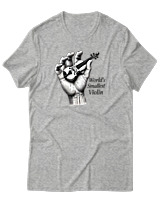 T-Shirt Αντρικό - Worlds Smallest Violin - Color Thumbnail Γκρι Μελανζέ