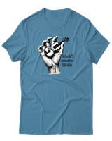 T-Shirt Αντρικό - Worlds Smallest Violin - Color Thumbnail Τιρκουάζ