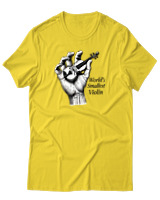 T-Shirt Αντρικό - Worlds Smallest Violin - Color Thumbnail Χρυσό Κίτρινο