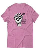 T-Shirt Αντρικό - Worlds Smallest Violin - Color Thumbnail Ροζ