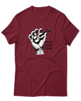 T-Shirt  Γυναικείο - Worlds Smallest Violin - Color Thumbnail Σκούρο Κόκκινο
