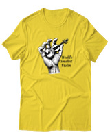 T-Shirt  Γυναικείο - Worlds Smallest Violin - Color Thumbnail Κίτρινο Χρυσό