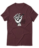 T-Shirt  Γυναικείο - Worlds Smallest Violin - Color Thumbnail Μπορντό