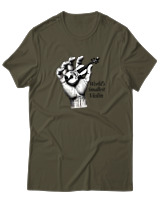 T-Shirt  Γυναικείο - Worlds Smallest Violin - Color Thumbnail Χακί