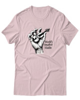 T-Shirt  Γυναικείο - Worlds Smallest Violin - Color Thumbnail Απαλό Ροζ