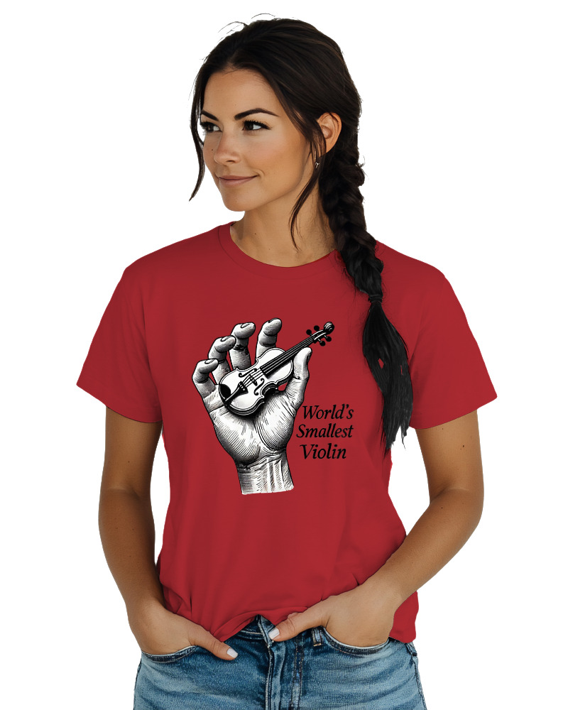 T-Shirt  Γυναικείο - Worlds Smallest Violin - Image 1