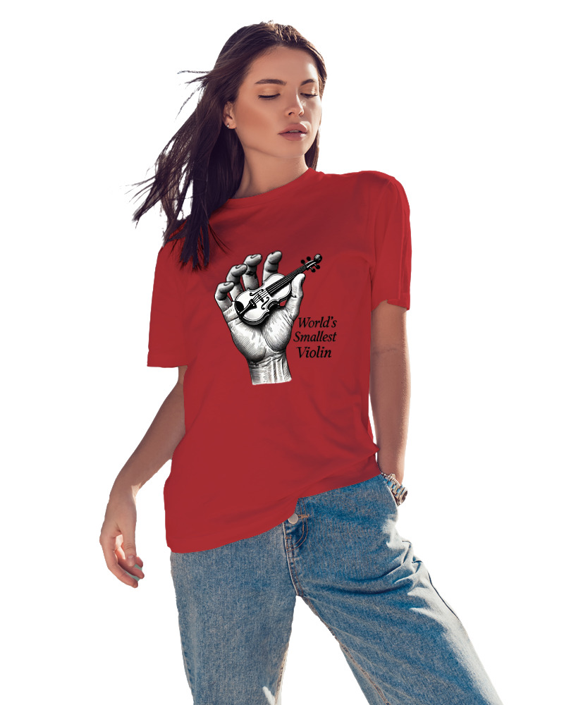 T-Shirt  Γυναικείο - Worlds Smallest Violin - Image 2