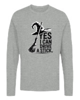 Μακρυμάνικο Μακό - Yes I Can Drive A Stick - Color Thumbnail Γκρι Μελανζέ