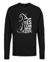 Μακρυμάνικο Μακό - Yes I Can Drive A Stick - Color Thumbnail Μαύρο