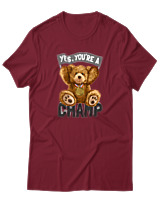 T-Shirt Αντρικό - Yes You Are A Champ - Color Thumbnail Σκούρο Κόκκινο