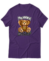 T-Shirt Αντρικό - Yes You Are A Champ - Color Thumbnail Σκούρο Μωβ