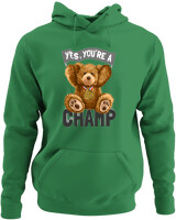 Φούτερ με κουκούλα - Yes You Are A Champ - Color Thumbnail Kelly Green