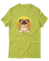 T-Shirt Αντρικό - Yoga Dog - Color Thumbnail Λαχανί