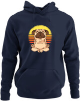 Φούτερ με κουκούλα - Yoga Dog - Color Thumbnail Navy Blue