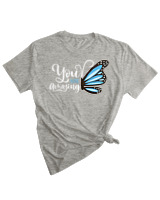 T-Shirt Woman Fashion Γυναικείο - You Are Amazing - Color Thumbnail GREY MELANZE