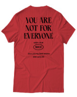 T-Shirt Αντρικό - You Are Not For Everyone - Color Thumbnail Κόκκινο