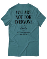 T-Shirt Αντρικό - You Are Not For Everyone - Color Thumbnail Μπλε Πράσινο