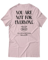 T-Shirt Αντρικό - You Are Not For Everyone - Color Thumbnail Απαλό Ροζ