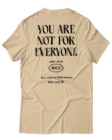 T-Shirt Αντρικό - You Are Not For Everyone - Color Thumbnail Μπεζ