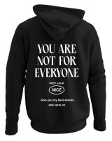 Φούτερ με κουκούλα - You Are Not For Everyone - Color Thumbnail Μαύρο