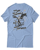 T-Shirt Αντρικό - You Are Not In Control - Color Thumbnail Γαλάζιο