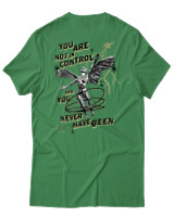 T-Shirt Αντρικό - You Are Not In Control - Color Thumbnail Πράσινο