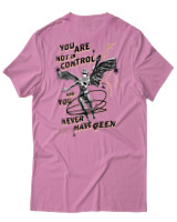 T-Shirt Αντρικό - You Are Not In Control - Color Thumbnail Ροζ
