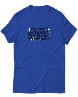 T-Shirt  Γυναικείο - You Are The Best Dad In The World - Color Thumbnail Μπλέ Ρουά