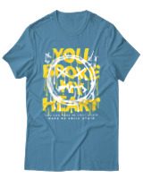 T-Shirt Αντρικό - You Broke My Heart - Color Thumbnail Τιρκουάζ