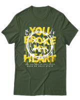 T-Shirt Αντρικό - You Broke My Heart - Color Thumbnail Κυπαρισσί