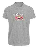 T-Shirt Fit Αντρικό - You Make My Heart Pop - Color Thumbnail Γκρι Μελανζέ
