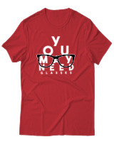 T-Shirt Αντρικό - You May Need Glasses - Color Thumbnail Κόκκινο
