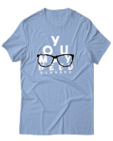 T-Shirt Αντρικό - You May Need Glasses - Color Thumbnail Γαλάζιο