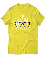 T-Shirt Αντρικό - You May Need Glasses - Color Thumbnail Κίτρινο