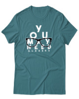 T-Shirt Αντρικό - You May Need Glasses - Color Thumbnail Μπλε Πράσινο
