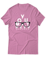 T-Shirt Αντρικό - You May Need Glasses - Color Thumbnail Ροζ