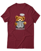 T-Shirt Αντρικό - You See Me Through - Color Thumbnail Σκούρο Κόκκινο
