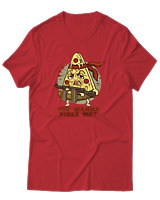 T-Shirt Αντρικό - You Wanna Pizza Me - Color Thumbnail Κόκκινο
