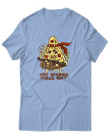 T-Shirt Αντρικό - You Wanna Pizza Me - Color Thumbnail Γαλάζιο