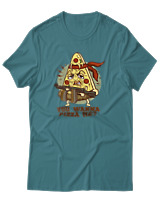 T-Shirt Αντρικό - You Wanna Pizza Me - Color Thumbnail Μπλε Πράσινο