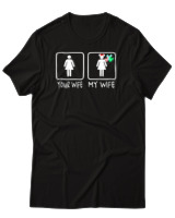 T-Shirt Αντρικό - Your Wife My Wife - Color Thumbnail Μαύρο