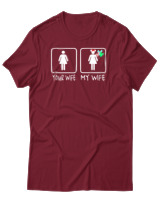 T-Shirt Αντρικό - Your Wife My Wife - Color Thumbnail Σκούρο Κόκκινο