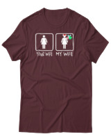T-Shirt Αντρικό - Your Wife My Wife - Color Thumbnail Μπορντό