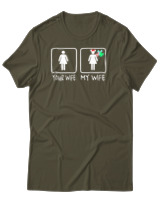 T-Shirt Αντρικό - Your Wife My Wife - Color Thumbnail Χακί