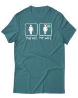T-Shirt Αντρικό - Your Wife My Wife - Color Thumbnail Μπλε Πράσινο