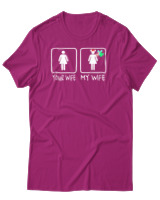 T-Shirt Αντρικό - Your Wife My Wife - Color Thumbnail Φουξια