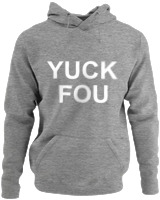 Φούτερ με κουκούλα - Yuck You - Color Thumbnail Γκρι Μελανζέ
